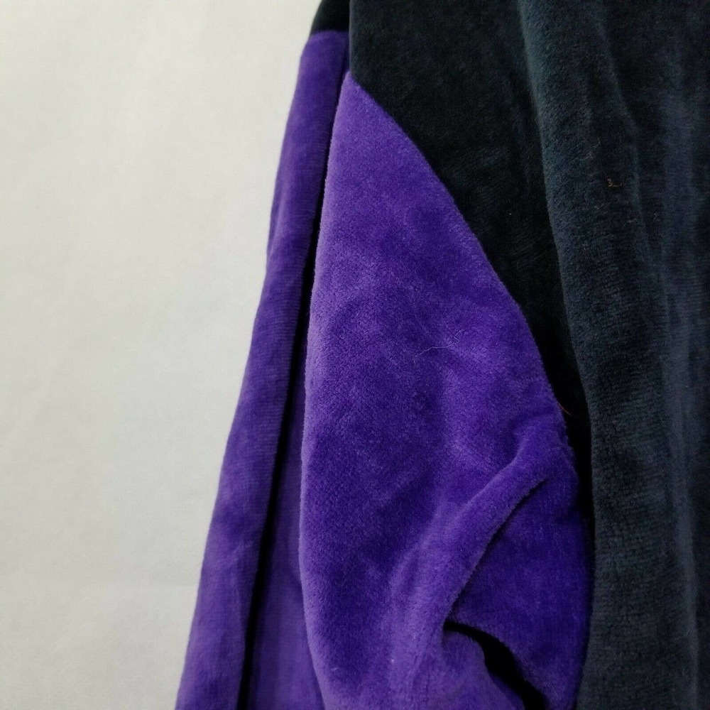 Vintage 80'S Retro Velour Color Block Sweater Sweatshirt Marissa Jamesway M NOS - Picture 3 of 12